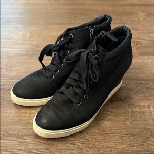 Caslon Allie wedge Black Women's Sneakers with White Soles Size 7.5